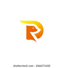 letter d, r, rabbit logo