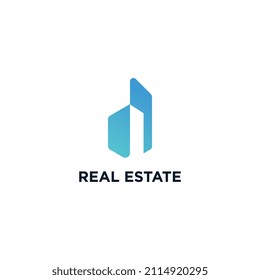 letter D for real estate logo vector illustration