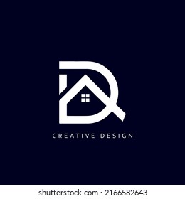 Letter D Real Estate Logo Design, Creative Minimal D House Logo Template