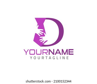 Letter D Recruitment logo designed for business and human resources sales, fully customized.
