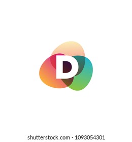letter D retro vector download editable