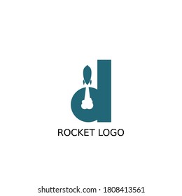 Letter D Rocket Logo for an airline or business.
