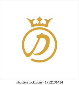 Letter D royal crown logo