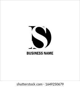 icono del logotipo letra d s vectorial