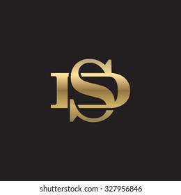 Letter D S Monogram Golden Logo Stock Vector (Royalty Free) 327956846 ...