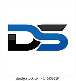 Letter D and S. Vector logo.