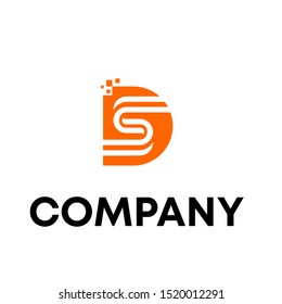 letter D with S vector logo for all company