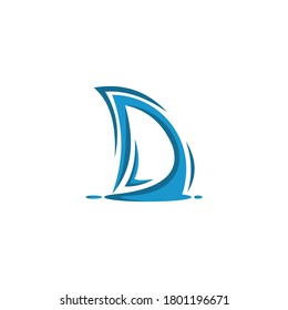 Letter D Sailboat Abstraktes Creative Business Logo