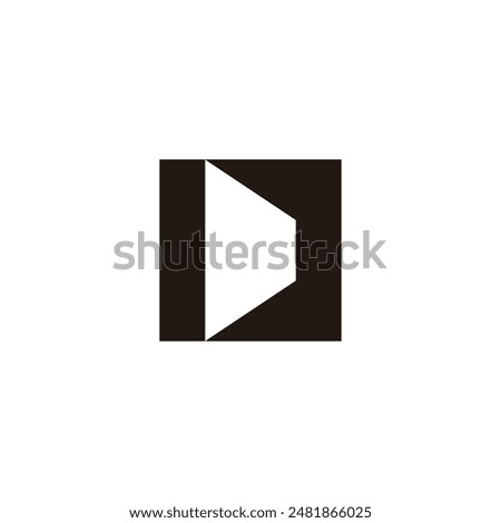 letter d screen abstract square logo vector 