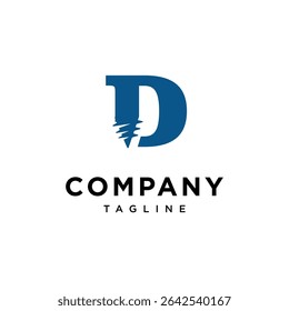 Letter D Screw logo Icon Vector