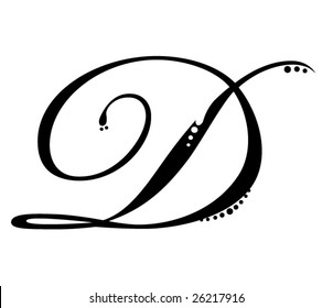 Letter D Script Stock Vector (Royalty Free) 26217916 | Shutterstock