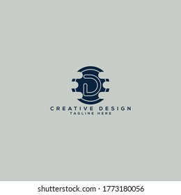 letter D security logo design vector, App, icon.
