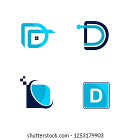 Letter D Set Idea Creative Abstract Business Modern Logo