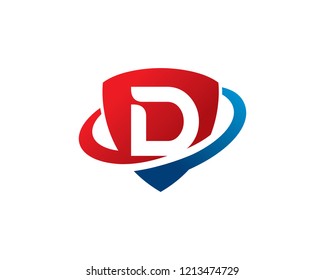 Letter D Shield Logo Template Design Vector, Emblem, Concept Design, Creative Symbol, Icon