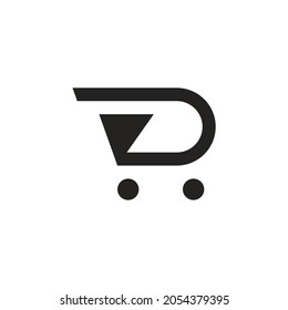 Plantilla de logotipo de resumen de monograma de la compra de letras D para su empresa o negocio