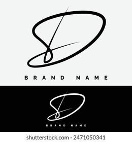 Letter D Signature Logo - Initial Alphabet for D - Handwritten D Logo