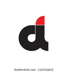 letter d simple lines logo vector
