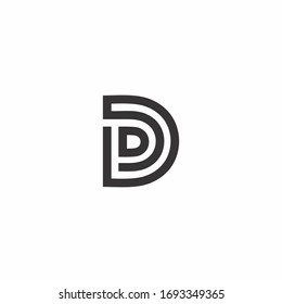 diseño de logotipo sencillo de la letra D