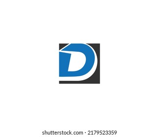 Ilustración del símbolo del vector de diseño de logotipo simple de la letra D.