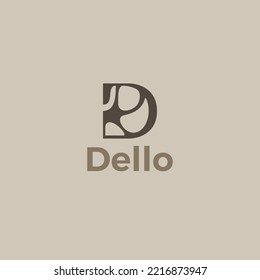 Diseño del logotipo sencillo de la letra D. Identidad del logotipo inicial del monograma D para marca, empresa, inmueble, fraude y marca de lujo