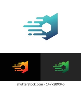 Letter D simple logo icon design vector
