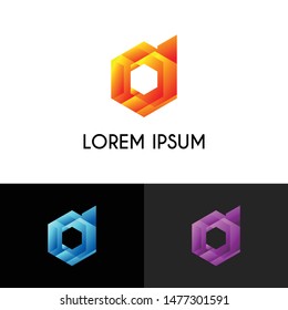 Letter D simple logo icon design vector