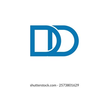 letter D simple logo symbol vector illustration on transparent background