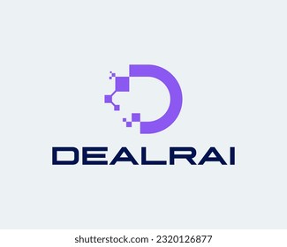 Logotipo de letra D simple moderno