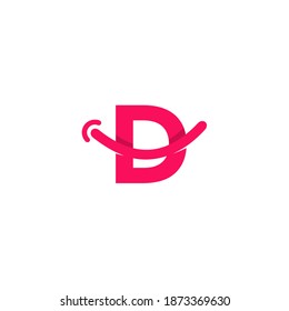 Letter D  smile vector logo design 