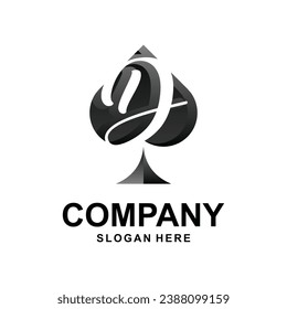 Letra D Espada Icono de diseño de logotipo vector plano, logotipo de ace vector gráfico minimalista adecuado para su empresa