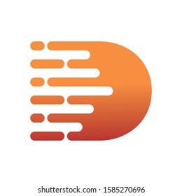 Letter D Speed Motion Logo Design Template