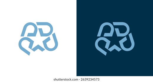 Letter D Star Logo Design
