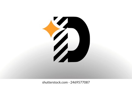 Diseño de icono de logotipo de letra D Star. Plantilla creativa para la empresa y los negocios