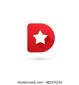 Letter D star logo icon design template elements