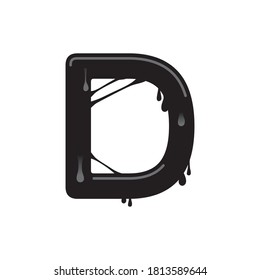Letter D Sticky Slime logo or symbol template design