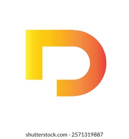 Letter D Swoosh Logo With Creative Curved Swoosh Icon Vector.