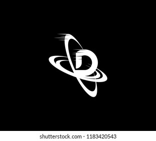 Letter D Swoosh Ring Orbit Dimension Logo Design