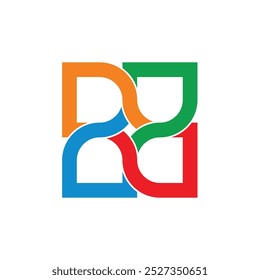 Letra D y Swoosh Vector Logo Plantilla Ilustración Diseño