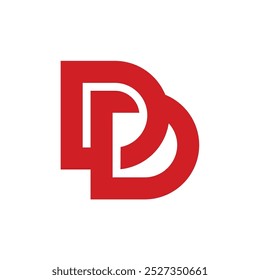 Letter D and Swoosh Vector Logo Template Illustration Design