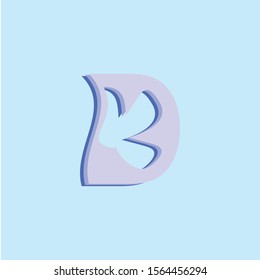 letter D symbol, for a logo