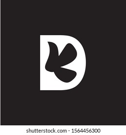 letter D symbol, for a logo