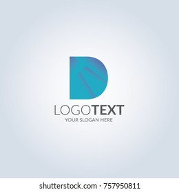 Letter D symbol logo. Template for your design