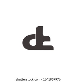 letter d t symbol motion curves simple design logo vector