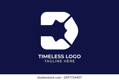 letter D tech circle logo, letter D C tech connection Usable for Business and Technology Logos. Flat Vector Logo Design