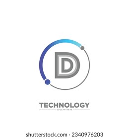 Letter D Technology Business Logo Template