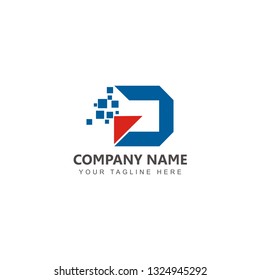 Letter D Technology Logo Design Inspiration