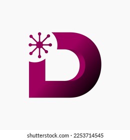 Letter D Technology Logo Design