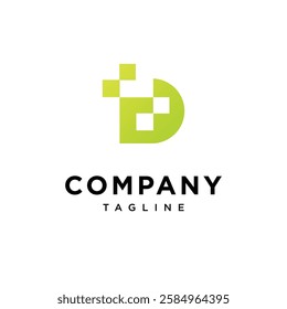Letter D Technology Logo Icon Vector