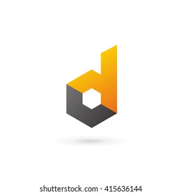 Letter D technology logo icon design template elements