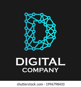 Logo-Vorlage für Letter d Technology